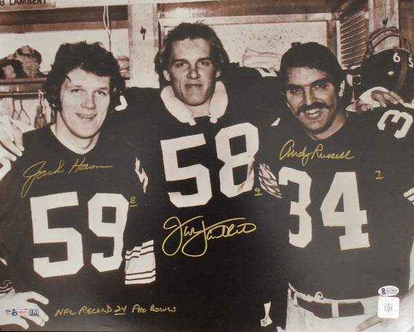 Ham Lambert & Russell HOF Signed/Autographed 16x20 Photo Steelers BAS 212501