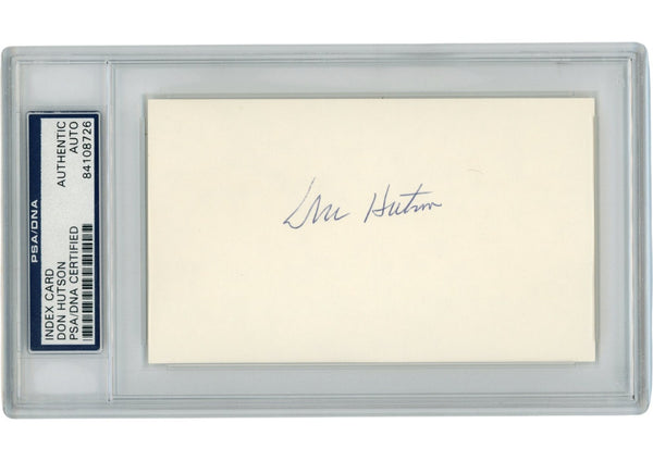 Don Hutson Autographed/Signed Green Bay Packers Index Card Slabbed PSA 54892
