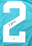 Travis Hunter Autographed Teal Pro Style Jersey - Beckett W Hologram *Black
