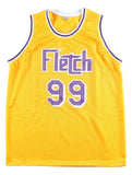 Chevy Chase Signed Los Angeles Yellow Fletch Basketball Jersey JSA Hologram