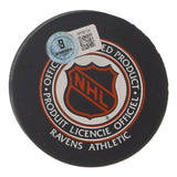 Carl Brewer Signed Toronto Maple Leafs Logo Puck (Beckett) 3xStanley Cup Champ