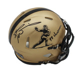 Ricky Williams Signed Heisman NCAA Mini Helmet with "98 Heisman" Inscription