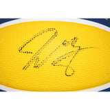 Jamal Murray Autographed/Signed Denver Nuggets Blue Yellow Basketball FAN 43978