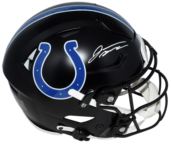 JONATHAN TAYLOR SIGNED INDIANAPOLIS COLTS BLACK AUTHENTIC SPEEDFLEX HELMET BAS
