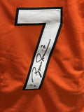Boomer Esiason Autographed/Signed Pro Style Orange Jersey Beckett 40424