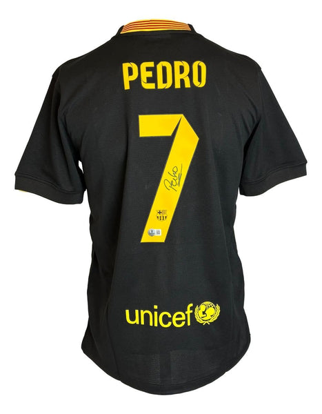 Pedro Signed Barcelona 2013/14 Nike Soccer Jersey BAS