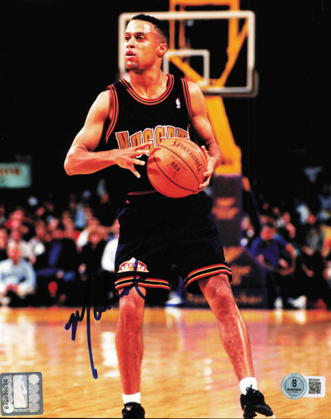 Mahmoud Abdul-Rauf Autographed 8x10 Photo Denver Nuggets Beckett BAS QR #BS30281