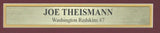 Joe Theismann Washington Redskins Signed/Inscr 11x14 Photo Framed JSA 166059