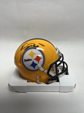 Kenny Pickett Autographed Pittsburgh Steelers Yellow Mini Football Helmet, BAS