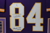 Randy Moss Autographed/Signed Pro Style Framed Purple XL Jersey Beckett 35352