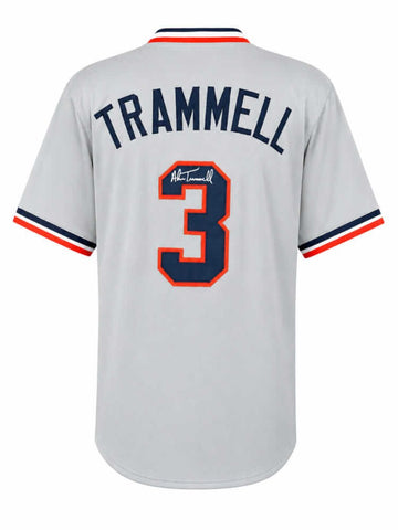 Alan Trammell (TIGERS) Signed Grey Custom Baseball Jersey - (SCHWARTZ COA)