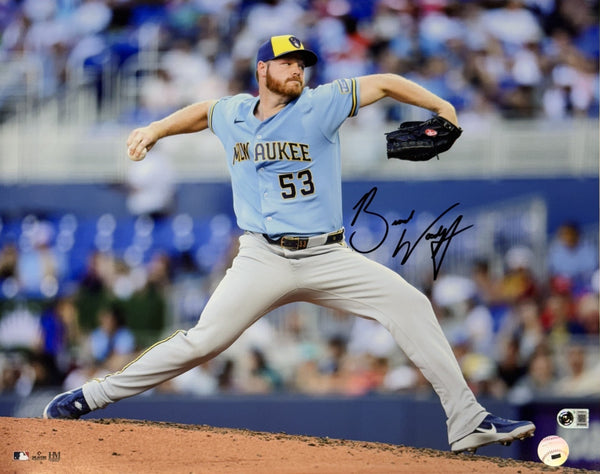 Brewers All Star Pitcher BRANDON WOODRUFF Signed 16x20 Photo #9 AUTO - BAS