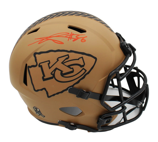 George Karlaftis Signed Kansas City Chiefs Speed Full Size STS 2 NFL Helmet