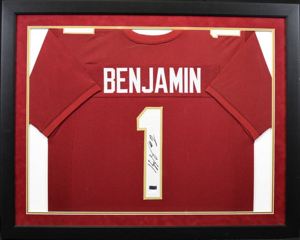 KELVIN BENJAMIN SIGNED FLORIDA STATE SEMINOLES #1 FRAMED JERSEY JSA