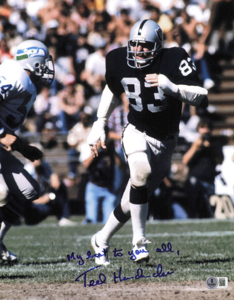 Ted Hendricks Autographed 11x14 Photo Raiders "My Best" Beckett QR #SB30740
