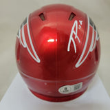 JA'LYNN POLK SIGNED NEW ENGLAND PATRIOTS FLASH SPEED MINI HELMET BECKETT