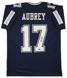 Brandon Aubrey Authentic Signed Navy Blue Pro Style Jersey BAS Witnessed 2
