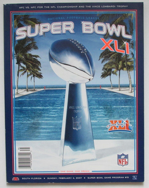 2007 Super Bowl XLI Game Program Indianapolis Colts vs. Chicago Bears 167848