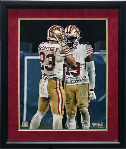 Christian McCaffrey & Samuel Autographed Framed 16x20 Photo Fanatics DQ16457625