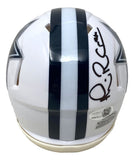 Michael Irvin Signed Dallas Cowboys White Mini Speed Helmet JSA QR Hologram