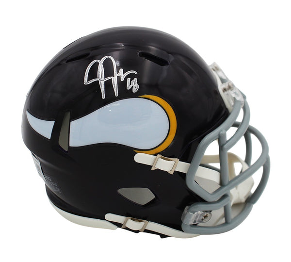 Justin Jefferson Signed Minnesota Vikings Speed Throwback 61-79 NFL Mini Helmet
