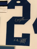FRAMED DALLAS COWBOYS LARRY BROWN AUTOGRAPHED SIGNED INSCRIBED JERSEY JSA COA