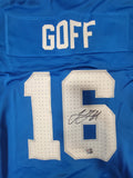 JARED GOFF SIGNED DETROIT LIONS NIKE AUTHENTIC SCREENPRINT JERSEY FANATICS QR
