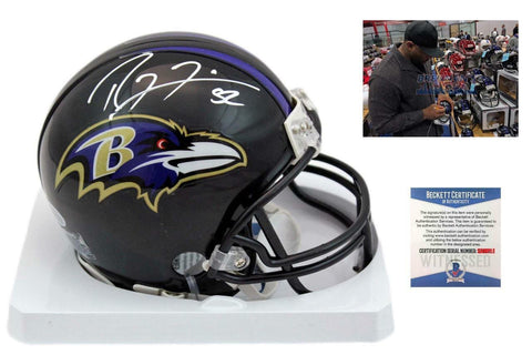 Ray Lewis Autographed SIGNED Baltimore Ravens Mini Helmet - Beckett