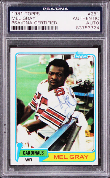 Cardinals Mel Gray Authentic Signed 1981 Topps #281 Card PSA/DNA Slabbed