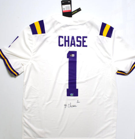 Ja'Marr Chase Autographed LSU Tigers Nike Game Jersey - Beckett W Hologram