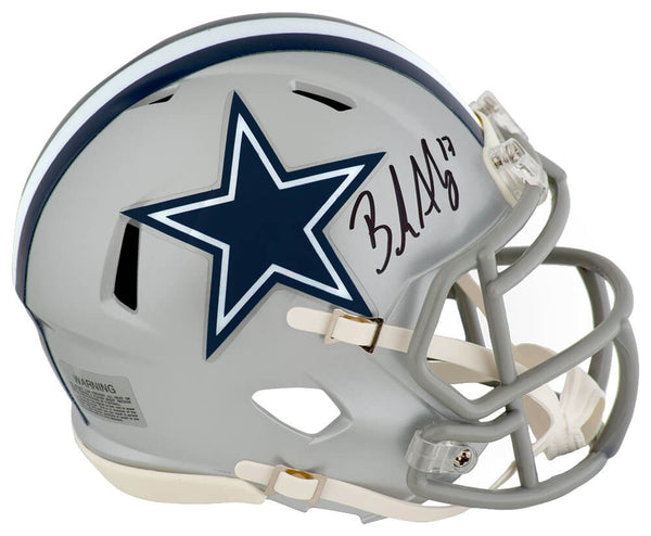 Brandon Aubrey Signed Dallas Cowboys Riddell Speed Mini Helmet - (SCHWARTZ COA)