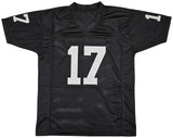 LAS VEGAS RAIDERS DAVANTE ADAMS AUTOGRAPHED BLACK JERSEY BECKETT WITNESS 220595