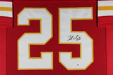 JAMAAL CHARLES (Chiefs red TOWER) Signed Autographed Framed Jersey Beckett