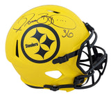 Steelers Jerome Bettis Signed Rave Full Size Speed Rep Helmet BAS Witnessed