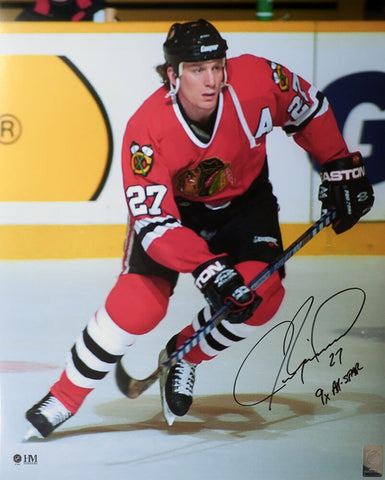 Jeremy Roenick Signed Blackhawks Action 16x20 Photo w/9x All Star - (SS COA)