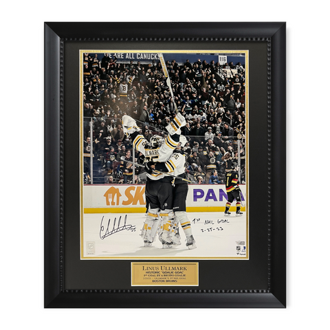 Linus Ullmark Signed Autographed Photo w/ Inscription Framed to 23x27 Fanatics