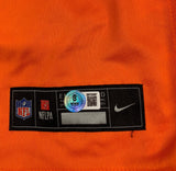 Bo Nix Autographed Denver Broncos Nike Game Orange Football Jersey Beckett COA