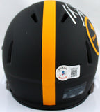 TJ Watt Autographed Pittsburgh Steelers Eclipse Speed Mini Helmet-Beckett W Holo
