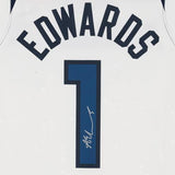 Framed Anthony Edwards Minnesota Timberwolves Autographed White