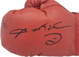 Sugar Ray Leonard & Thomas "Hitman" Hearns Signed Red Everlast Glove LH JSA