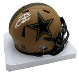 Emmitt Smith HOF Autographed Mini Salute To Service Helmet Cowboys Prova 200066