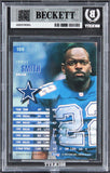 Cowboys Emmitt Smith Signed 1995 Fleer #100 Card Auto Gem Mint 10! BAS Slabbed