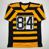 Autographed/Signed Antonio Brown Pittsburgh Bumble Bee Football Jersey JSA COA