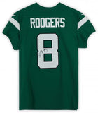 Aaron Rodgers New York Jets Autographed Nike Green Elite Jersey
