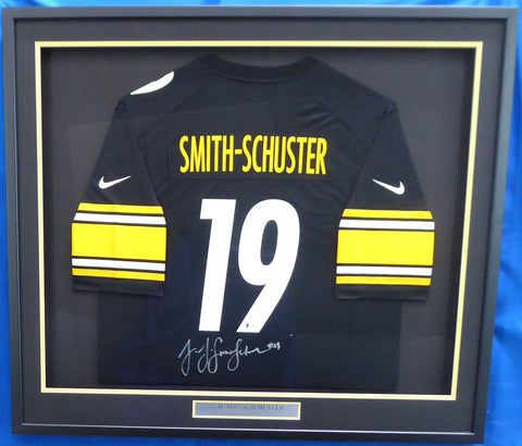 STEELERS JUJU SMITH-SCHUSTER SIGNED FRAMED BLACK NIKE JERSEY BECKETT 154944