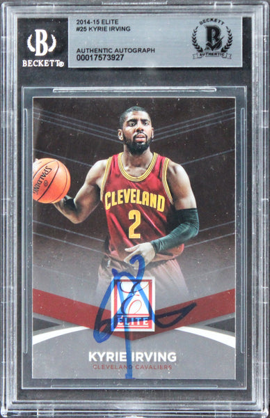 Cavaliers Kyrie Irving Authentic Signed 2014 Elite #25 Card BAS Slabbed