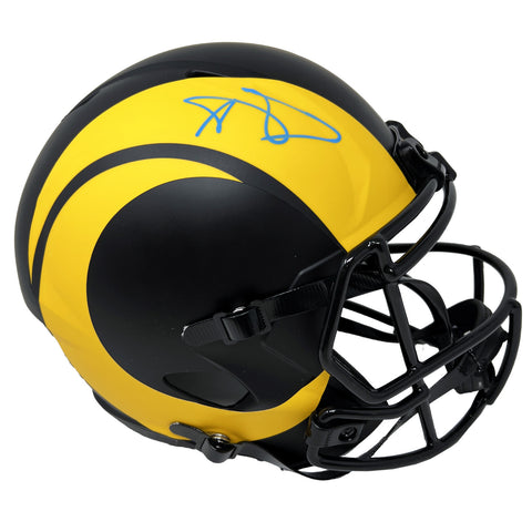 Aaron Donald Los Angeles Rams Signed Riddell Eclipse Speed Replica Helmet BAS