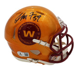 London Fletcher Signed Washingon Commanders Speed Flash NFL Mini Helmet