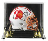 Bucs Mike Alstott "A-Train" Signed 1976-96 TB Speed Mini Helmet W/ Case BAS Wit