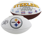 Steelers Chase Claypool Signed Rawlings White Panel Logo Football BAS Witnessed